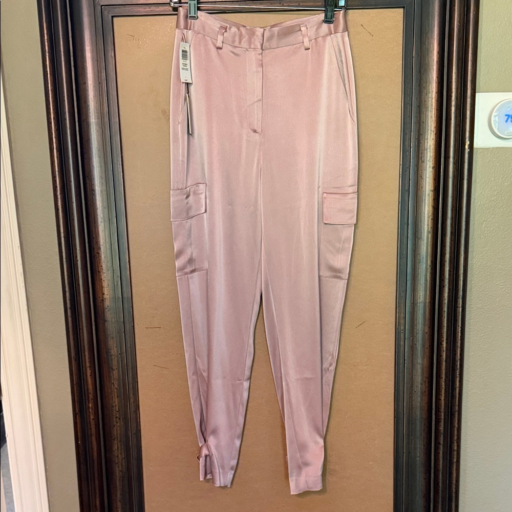 NWT Babaton refined satin Cargo Pant Kasha Taupe